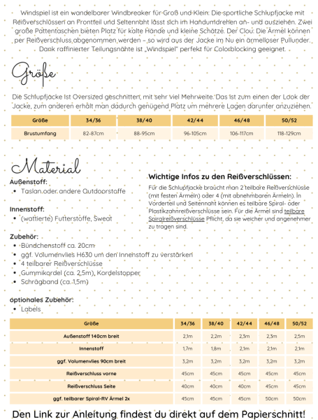 Lotte & Ludwig Papierschnittmuster - Windspiel